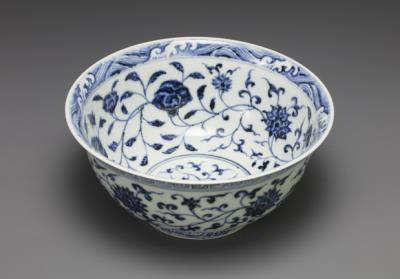 图片[3]-Bowl with lotus scrolls in underglaze blue, Ming dynasty (1368-1644)-China Archive